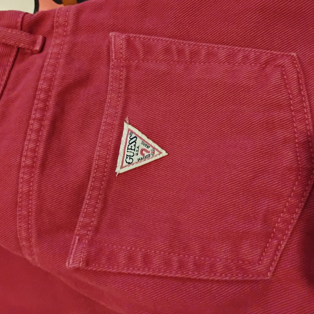 Guess High Rise Jeans in Red